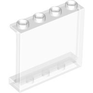 Lego panel, zeď 1x4x3, průhledná čirá (6344088, 4594686, 6245269)